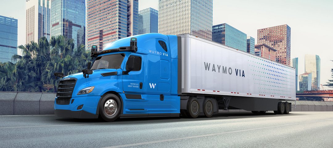 Freightliner Cascadia Truck with Waymo Driver